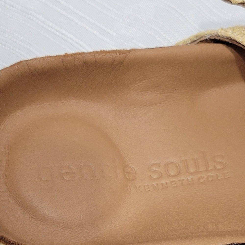 Gentle Souls Kenneth Cole Louisa Natural Raffia Slide Sandals Buckle GS25LOU03 7 - Picture 2 of 8